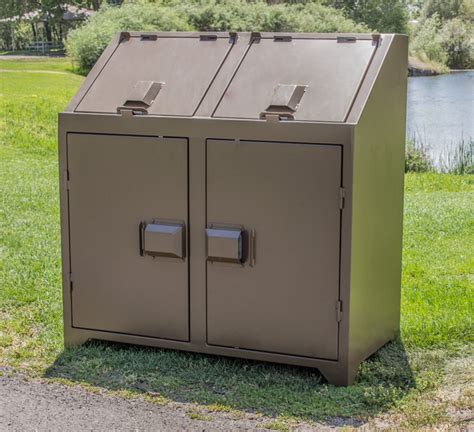 Metal garbage cans are the ultimate bear proof trash 